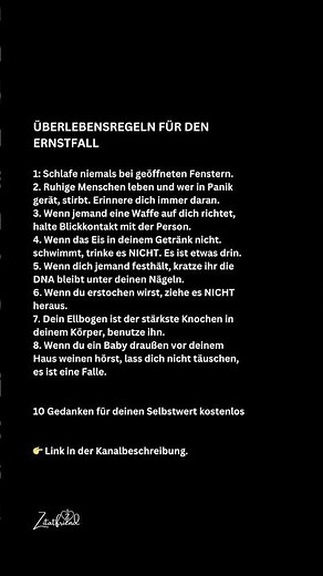 8 Überlebensregeln, die dein Leben retten könnten ⚠️ (Die meisten ignorieren Nr. 8!)
