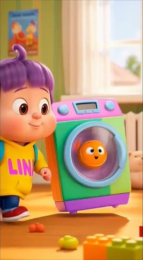 Lina Lina! 😂 Bo Gets Stuck in a Washing Machine | Funny Kids Cartoon #movie #cartoon #animation
