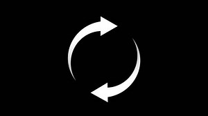 Reload icon animation . Rotating circular with arrows, Colorful Rotating Recycle or Cycle Symbol with one arrow Animation.