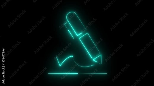 Signature concept - Vector web icon and black background motion animation 4k video.