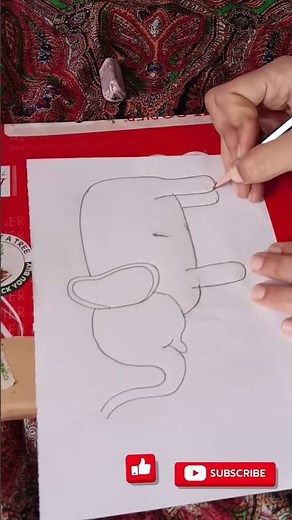 easy way to make elephant/ easy way to make elephant drawing
