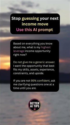 Sop guessing your next income move. Use this AI prompt!