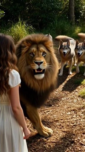 Wolves Attacked Her… But They Forgot One Thing 🦁 #shorts #fyp