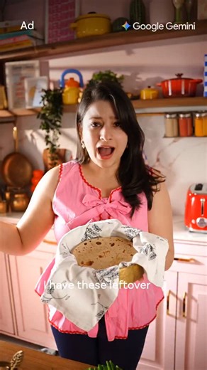 Google India on Instagram: "Leftover chapatis turning into three epic, totally new snacks? Oh ho ho! 😄 I simply pointed my camera at the chapatis, and within seconds Google Gemini suggested ideas I never saw coming. Crunchy movie-night chapati chips, cheesy fiesta-style enchiladas, and even gourmet chapati noodles stir-fried to perfection. From one quick scan to a full-on flavour adventure… challenge completed, and deliciously so. Give Google Gemini a try and watch your leftovers transform into