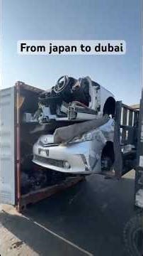 Japanese Half-Cut Cars Unloading in Dubai | Direct Import from Japan 🇯🇵 #japan #dubai #foryou