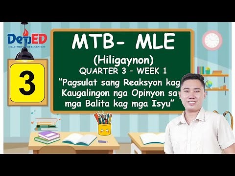 MTB-MLE 3 (Hiligaynon) - QUARTER 3 - MODULE 1/Week 1 (DepEd SLM)