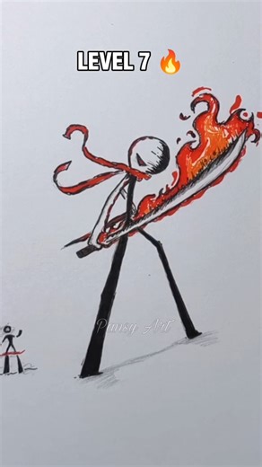 Drawing Stickman in different level part 4 #howtodraw #stickman #drawingstickman #art #stickwar