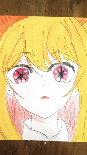 Drawing Ruby Hoshino ❤️ from Oshi no ko #推しの子 #oshinoko #アニメ #darkruby