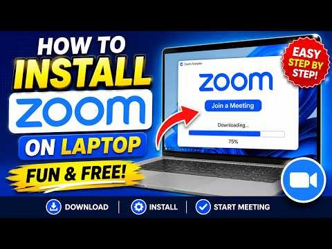 How to Download & Install Zoom on a Laptop (Windows 11/10) | Easy & FREE Tutorial