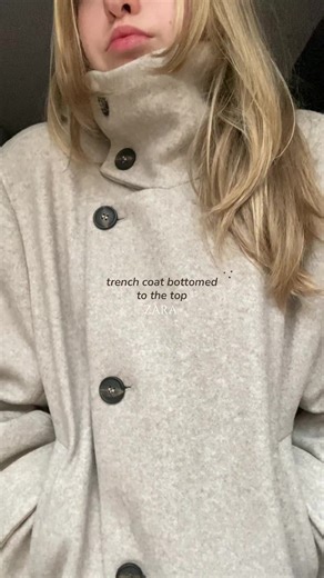 so warm and cozy for winter, i’m obsessed !! #zara #trenchcoat #zarahaul #peacoat #trenchcoatbuttonedtothetop