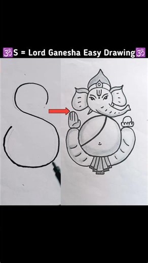How to Draw Lord Ganesh (Easy Drawing) #shorts #artshorts #drawing