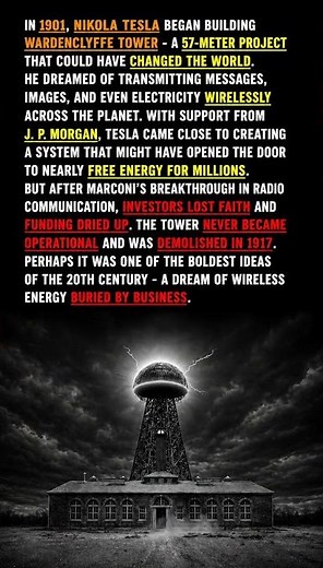 Tesla's Dream: Free Energy for the World #historyshorts #usa #tesla