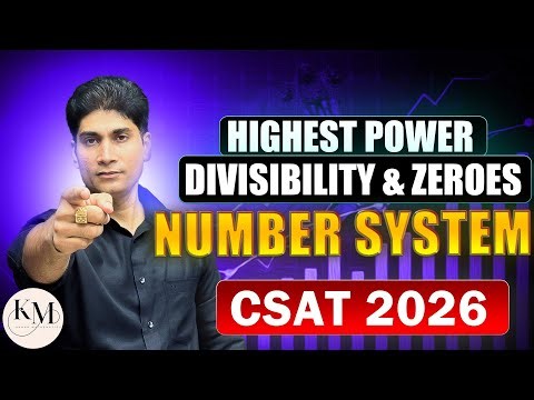 Highest Power & Trailing Zeroes | Number System for CSAT 2026 I LIVE