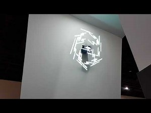 3D Holospin Hologram Fans mounted onto exhibition stand for Landis+Gyr South Africa