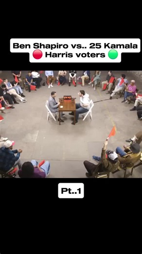Ben Shapiro vs.. 25 kamala Harris voters 🔴 🟢 Pt..1 #benshapiro #kamala #voter #debate #pt1