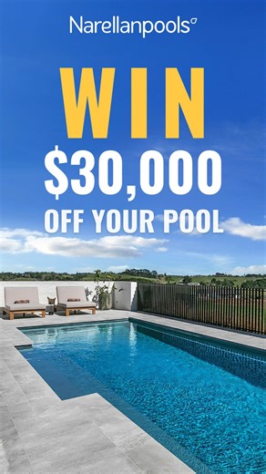 WIN $30,000 Off Your Narellan Pool and be one step closer to the backyard you’ve always dreamed of! Get in quick, this offer is only available for a limited time. *Terms & Conditions apply. Offer ends March 29th, 2025 05:00pm AEST | Narellan Pools Australia