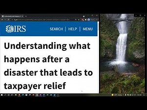 IRS Tax Tip- Understanding what happens after a disaster that leads to taxpayer relief