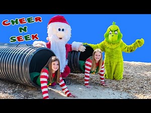 Assistant and Crystal play Cheer and Seek with Santa and Grinch - Videos For Kids