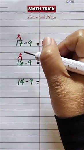 Easy Subtraction Trick! #learnwithhaya #mathematics #shorts