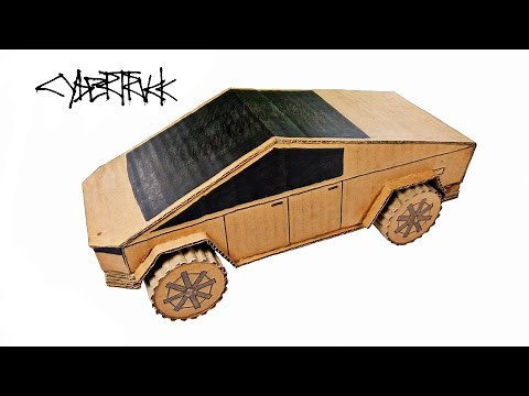 How To Make Tesla Cybertruck With Cardboard Diy Cardboard Toy Car