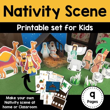 Nativity scene printable,  Nativity Craft