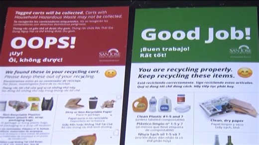 San Jose spot checking on garbage days to help inform residents on recycling