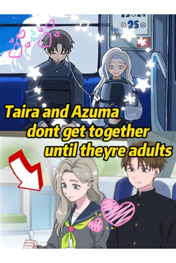 Did you know Taira and Azuma don’t actually get together until they’re adults?#youandiarepolaropposites #anime #animation #taira #azuma