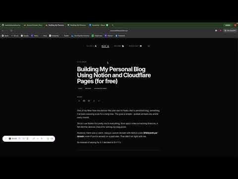 Demo: Building My Personal Blog Using Notion and Cloudflare Pages (for free)