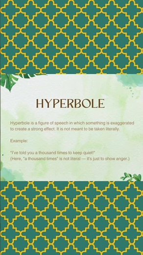 Hyperbole Explained in 30 Seconds | Funny & Easy Example 🤯📚 #Shorts