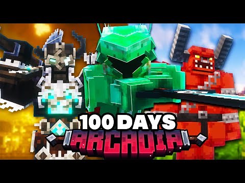 100 days of ARCADIA RPG Minecraft [FULL MOVIE]