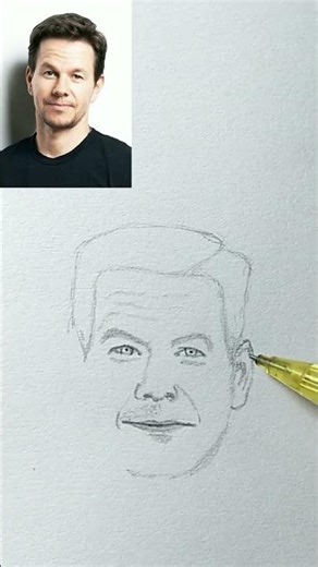 Mark Wahlberg Portrait Drawing | Loomis Method (Pencil)
