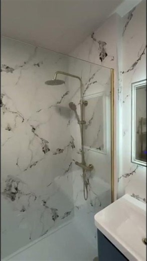 🚿 Beautiful Walk-In Shower Room Installation 🚿 #bathroomdesign #transformyourhome #interiordesign