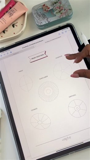 13K views · 104 reactions | Learn to turn your iPad into a mindfulness tool 殺 My step by step drawing guide makes it easier for you to start. Find them in my shop (link in bio) Direct link -  www.artsybeats.com The video features a step by step tutorial to draw dog rose flower in @goodnotes.app using inbuilt brush pen ️0.5 thickness | Artsybeats | Facebook