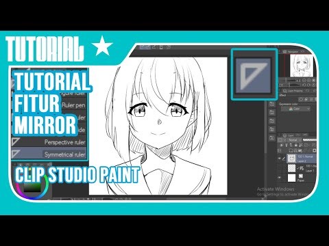tutorial MIRROR DI Clip Studio Paint tutorial drawing