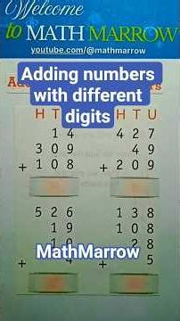 How to Add numbers with different number of digits @MathMarrow
