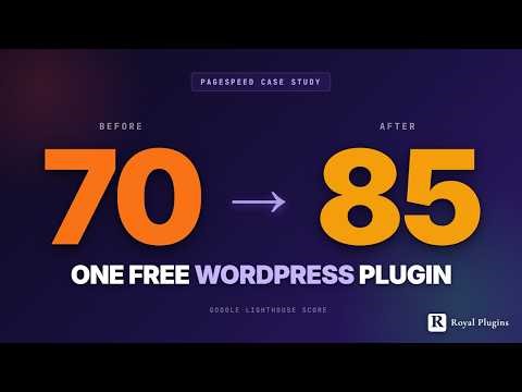 WordPress PageSpeed 70 → 85 by Activating This Free Plugin
