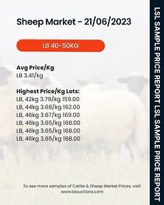   Stay up-to-date on sheep prices with the latest Wednesday's Sheep Mart Price Report! To access Tuesday's Sheep Mart Price Report and stay current in the ever-changing world of farming and livestock, simply follow the link: https://news.lslauctions.com/2023/06/lsl-select-price-report-sheep-mart-21-06-2023/ #SheepMartPriceReport #FarmingNews #StayInformed #LSLAuctions  | LSL Auctions | Facebook