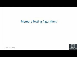 Memory Testing Algorithms | MATS | MATS+ | MATS 2 | MATS++ | MARCH X | MARCH C | MARCH C- | VLSI DFT