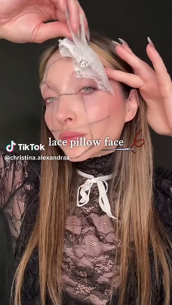 Cursed Lace Face Makeup Transformation for Halloween
