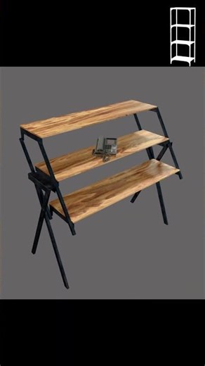 3D Folding Shelf Table | Home Decor | DIY #woodworking ASMR