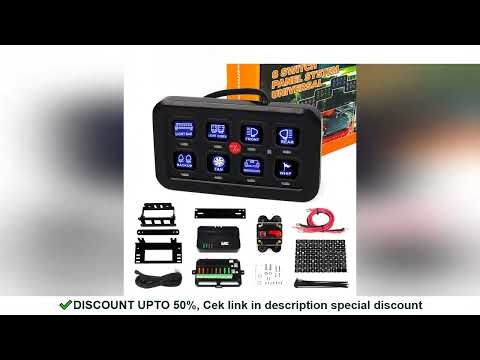 6/8 Gangs Universal LED Switch Panel 12V Light On-Off Control Relays System Slim Electronic Relay Sy