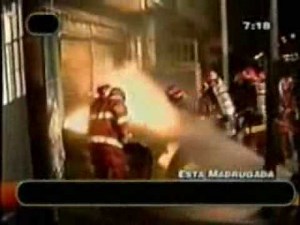 Firefighter Close Call Commercial Fire Video