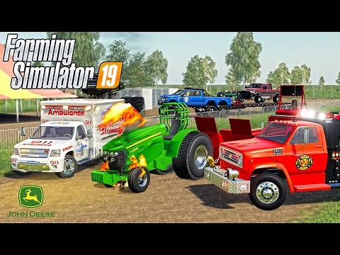 PULLING TRACTOR ENGINE BLOWS UP!? | (ROLEPLAY) FARMING SIMULATOR 2019