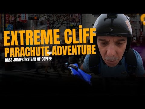 Extreme Cliff Parachute Adventure | Base Jumping Instead of Coffee