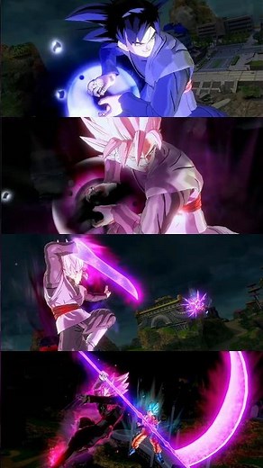 Goku Black Ultimate Attacks – Kamehameha Rosé, Divine Ray Bomb & Divine Lasso | DB Xenoverse 2