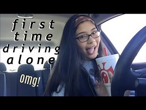 FIRST TIME DRIVING ALONE! | Gloria Marie