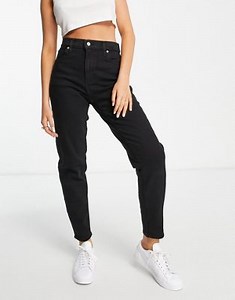 Levi's high waisted mom jeans in black  | ASOS