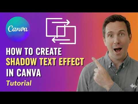 How to Add Shadow Text Effect in Canva | Quick Design Tutorial