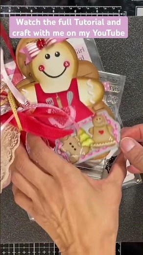 Mini Gingerbread Girl Recipe Album Tutorial!❤️#gingerbreadminialbum #craftwithme