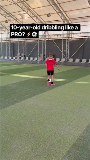 10-year-old shows UNREAL dribbling skills! 🤯⚡ #shorts #football